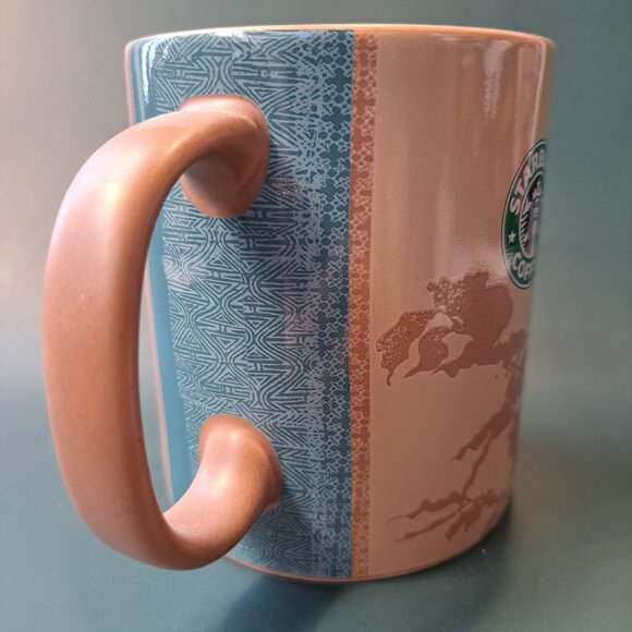 Starbucks Coffee Mug Manolo Africa Brown Green 18 oz 2006 On A Faraway Hillside - Picture 3 of 9